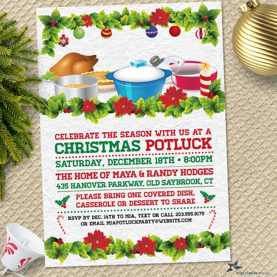 Christmas Potluck Invitation Wording 6