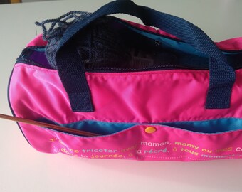 Tote, knitting, for girl, size 20 x 16 cm