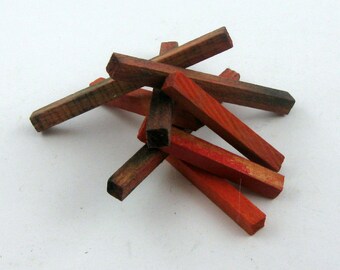 Original OSTHEIMER wooden figures. Wooden toys. 10 pieces of wood for the campfire. RARITY for Ostheimer Indians collectors. VINTAGE