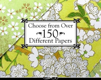Paper Pack of Chiyogami, Katazome, Italian Decorative Papers. You Pick 5 sheets. 4x6 inches. Big Selection of Decorative Papers.
