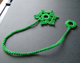 Green snowflake bookmark