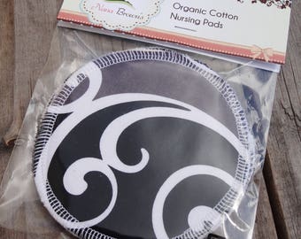 Reusable Nursing Pads, Organic Cotton Flannel - Michael Miller Mud Surf