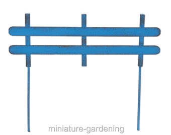 Blue Fence Panel for Miniature Garden, Fairy Garden
