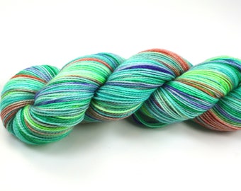 Conversation Hearts--hand dyed sock yarn, 2ply merino and nylon, (400yds/100gm)