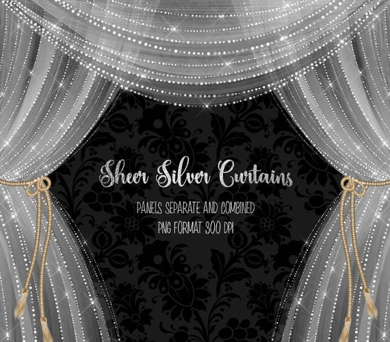 Sheer Silver Curtains Clipart diamond curtains white diamond