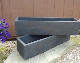 Window nox/Outdoor planter boxes/window planter/flower box/table trough/Cedar window planter/Wood planter box