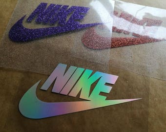 nike iron on logos, nike iron on patches, nike shirt applique, nike diy patches, glitter nike heat transfer decal, tshirt appliques