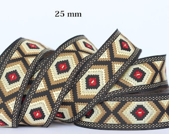 to order! 10 m couture lace embroidered Jacquard * 25mm wide