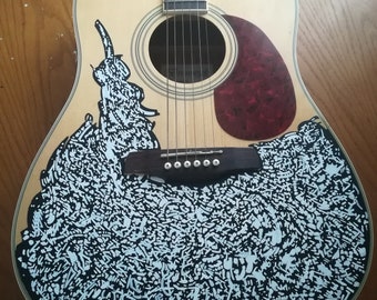 Painted Brunswick Guitar