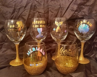 Mermaid Wine Glass