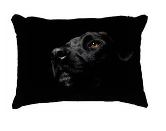 Black Lab pillow cover