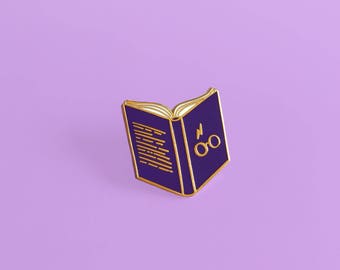 Book Enamel Lapel Pin | cute library hat pin badge