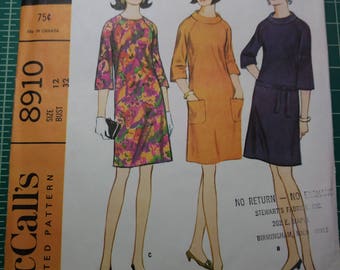 McCall's 1967 Pattern 8910 Size 12