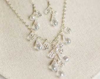 Ensemble de jeu de collier de mariée, collier de mariage, zircon collier, bijoux de mariée, bijoux de mariage CZ