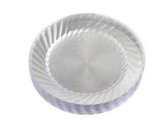 Clear Plastic Round Plates, 12-Piece