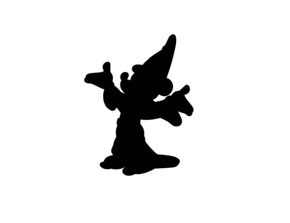 Download Wizard Mickey Mouse Silhouette Vector SVG and PNG Digital