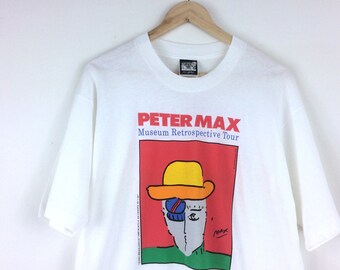 Vintage Peter Max Shirt / Neo Max / Zero Megalopolis / Museum Retrospective Tour / Pop Art