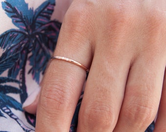 Diamond Wedding Ring, Engagement Ring, Diamond Wedding Band, Thin Wedding Ring, Diamond Rings, Diamond Band, 3 Diamonds Band, 1 mm Ring