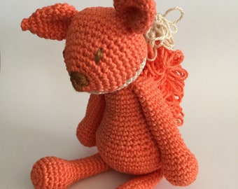 Crochet squirrel, Amigurumi squirrel, Crochet animal, Crochet toy, Squirrel, Red Squirrel, Stuffed toy, Stuffed animal,