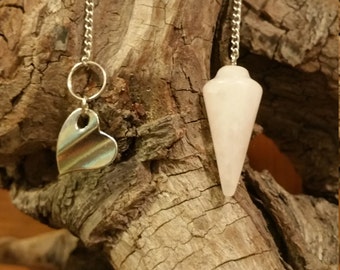 Quartz Pendulum with Silver Heart