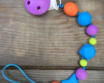 Silicone teething pacifier