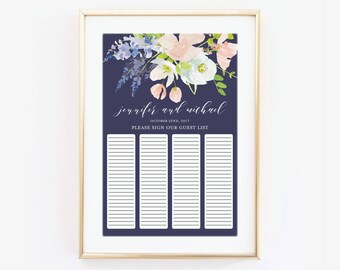 Wedding Guest Book Sign, Guestbook Poster, Printed Guest Book Sign, Wedding Guestbook, Guestbook Ideas, Canvas or Large Art Print #CL195