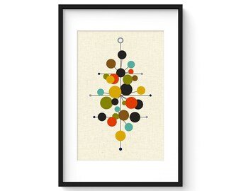 RADIATE - Classic Mid Century Print, Abstract Modern Giclée Print