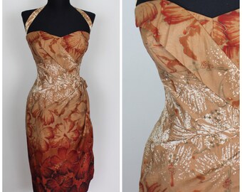 1950s Alfred Shaheen Sarong Dress - Vintage 50s Sarong Dress - Size XXS, XS, Extra Small