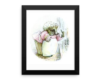 Mrs Tiggy Winkle Framed Poster, Beatrix Potter Peter Rabbit Framed Art Print