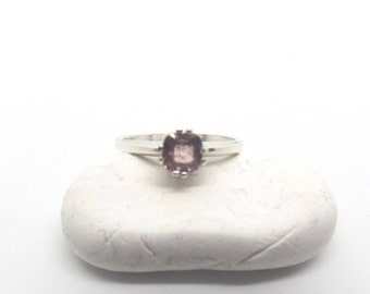 5 mm Natural Pink Spinel Cushion Ring