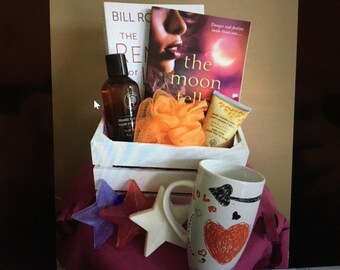 Love and Care Romance Book Crate- Beauty and Self Wellness- open up for a box of romance