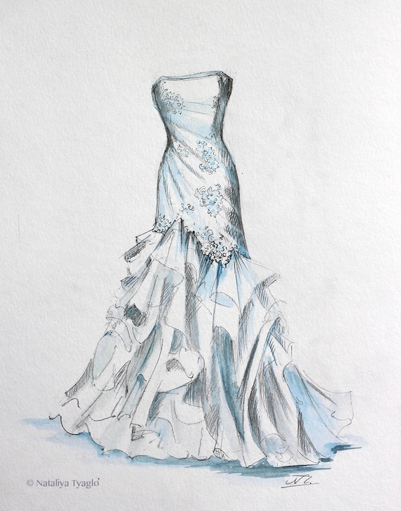 Photo for wedding dress simple drawing