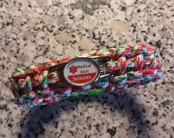 Medical Alert Bracelet, Any Medical Condition, Made Of 550 USA Made Paracord, Free Shipping