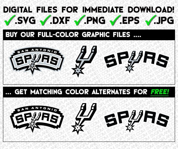 SAN ANTONIO SPURS svg logo 5 file formats svg dxf png eps
