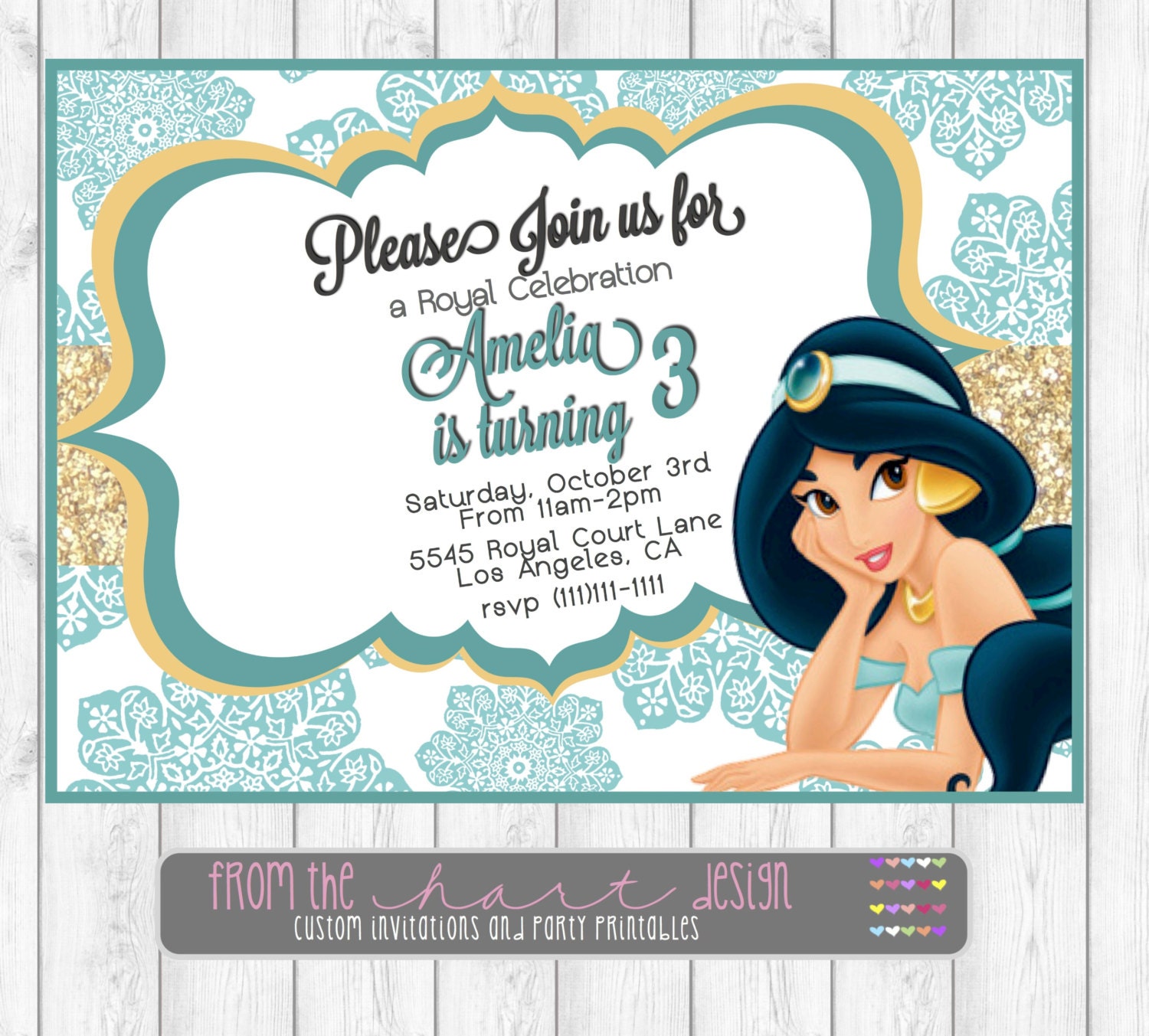 Aladdin Birthday Invitations 5