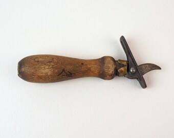 Antique Tool- Carpentry- Wooden Handle- Swivel Blade, Scoring, small size- Vintage- Wood Working- Man Gift- Tool Collector- rustic primitive