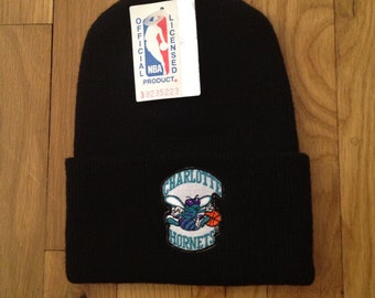 vintage charlotte hornets beanie adult OSFA deadstock NWT 90s made in USA