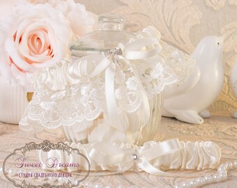 Wedding Garter, Bridal Garter, Wedding Garter Set, Garter Set, Ivory Garter Set, Ivory Lace Garter Set, Bridesmaid Gift