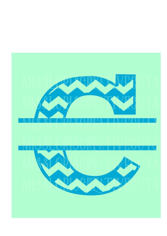 Download Split letter CHEVRON Letter monogram C SVG Cut file Cricut