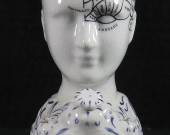 Vintage Inkwell Phrenology Head Authentic Model Reproduction USA Oregon Pseuodoscience