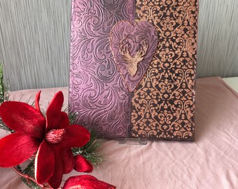 Canvas, mixed media, Christmas, mural