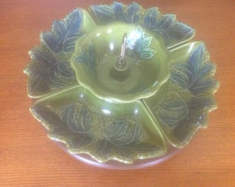 Mid-century California pottery Lazy Susan
