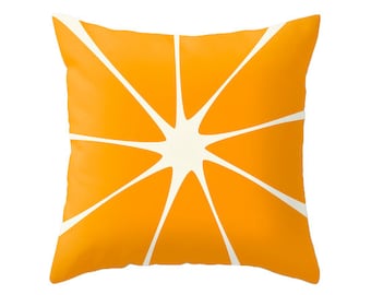 Orange throw pillow cover. Orange pillow Orange cushion Orange decor summer decor summer pillow orange decorative pillow Latte Home