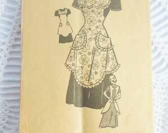 Vintage Mail Order Sewing Pattern 4654- Ladies Apron Size Medium Bust 34-36