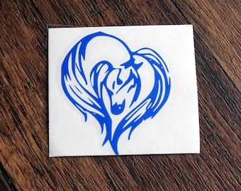 Horse Decal | Horse Heart Decal | Horse Head Decal | Equine Decal | Equestrian Decal