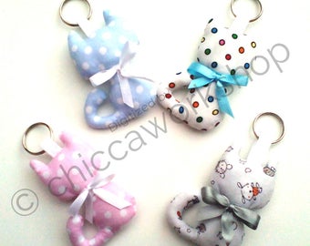 Cat Key Ring ITH (in the hoop) - Key fob - Kaychian - Machine Embroidery
