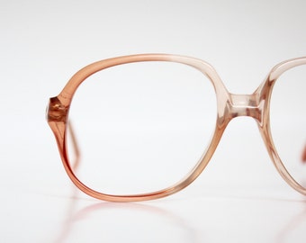 Vintage French Warm Peach Eyeglasses Sunglasses Frames