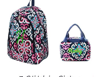 Monogram Backpack Sets-backpack and lunch bags set-lunch boxes-backpacks-diaper bag