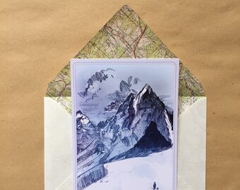 Explore-adventurer postcard with envelope