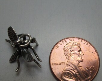 Honey Bee Charm in Sterling Silver